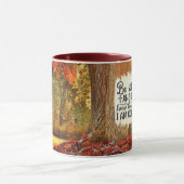 Psalm 46:10 Wees stil en weet dat ik God herfst be Mok (Midden)