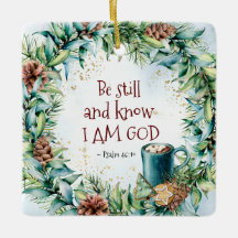 Psalm 46:10 Wees stil en weet dat ik God Kerstmis