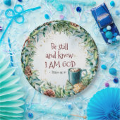 Psalm 46:10 Wees stil en weet dat ik God Kerstmis  Papieren Bordje (Feest)
