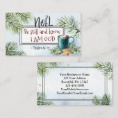 Psalm 46:10 Wees stil en weet dat ik God Kerstmis  Visitekaartje (Voorkant / Achterkant)