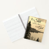 Psalm 46:10 Wees stil en weet dat ik God Sepia ben Notitieboek (Binnen)