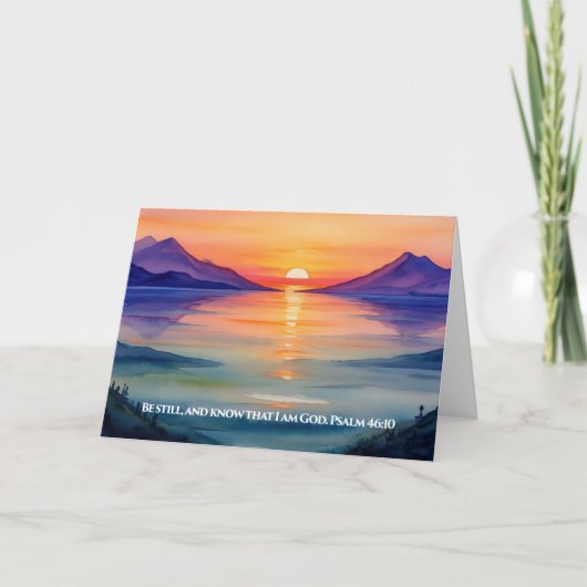 Psalm 46:10 Wees stil en weet dat Ik Mok ben Kaart (Voorkant)