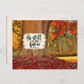 Psalm 46:10 Wees stil en weet, herfstboom Briefkaart (Voorkant / Achterkant)