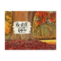 Psalm 46:10 Wees stil en weet, herfstboom