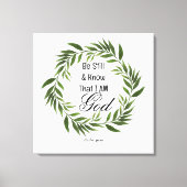 Psalm 46:10 Wees stil en weet het Canvas Afdruk (Voorkant)