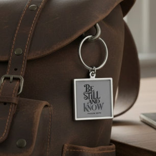 Psalm 46:10 Wees stil en weet Sleutelhanger