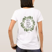 Psalm 46:10 Wees stil en weet T-shirt (Achterkant)