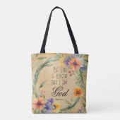 Psalm 46:10 Wees stil en weet Tote Bag (Achterkant)