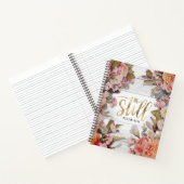 Psalm 46:10 Wees stil met de bloemen op het hout Notitieboek (Binnen)