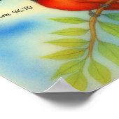 Psalm 46:10 Wees stil Rode Kardinaal Schrift Natuu Poster (Hoek)