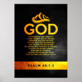 Psalm 46:1-3 Bijbelversie Poster (Voorkant)