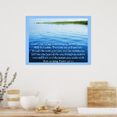 Psalm 46:1-3 God is ons toevluchtsoord en ons ster Poster (Keuken)