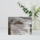 Psalm 46 1-3 God is onze toevlucht Bijbelvers om t Briefkaart (Staand voorkant)