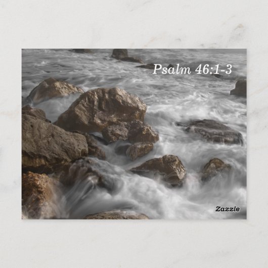 Psalm 46 1-3 God is onze toevlucht Bijbelvers ter  Briefkaart (Achterkant)