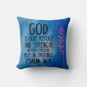 Psalm 46:1 Christelijke Bijbelvers Kunst Kussen