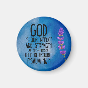 Psalm 46:1 Christelijke Bijbelvers Kunst Magneet