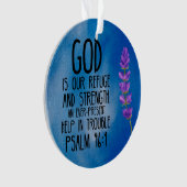 Psalm 46:1 Christelijke Bijbelvers Kunst Ornament (voorkant)