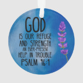 Psalm 46:1 Christelijke Bijbelvers Kunst Ornament (achterkant)