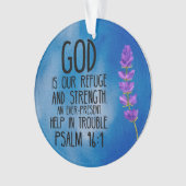 Psalm 46:1 Christelijke Bijbelvers Kunst Ornament (voorkant)