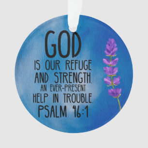 Psalm 46:1 Christelijke Bijbelvers Kunst Ornament