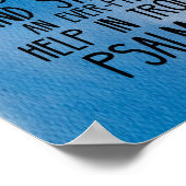 Psalm 46:1 Christelijke Bijbelvers Kunst Poster (Hoek)