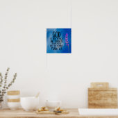 Psalm 46:1 Christelijke Bijbelvers Kunst Poster (Keuken)