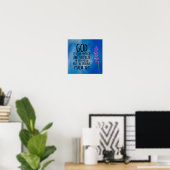 Psalm 46:1 Christelijke Bijbelvers Kunst Poster (Thuiskantoor)