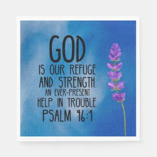 Psalm 46:1 Christelijke Bijbelvers Kunst Servet