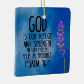 Psalm 46:1 Christelijke Bijbelverzen Art Keramisch Ornament (Rechts)