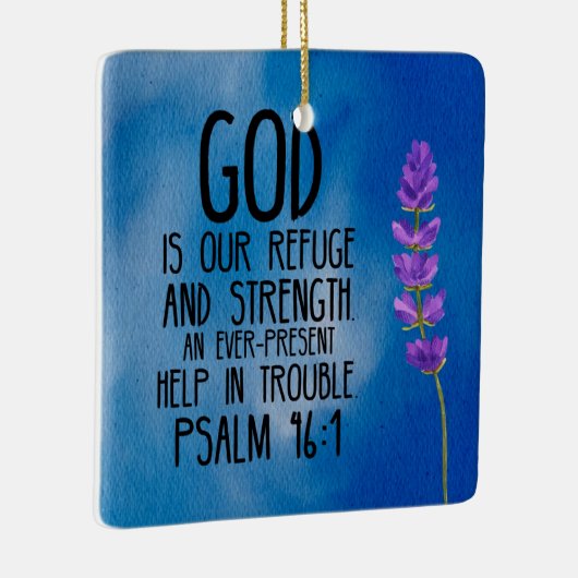 Psalm 46:1 Christelijke Bijbelverzen Art Keramisch Ornament (Rechts)
