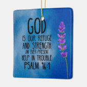 Psalm 46:1 Christelijke Bijbelverzen Art Keramisch Ornament (Links)