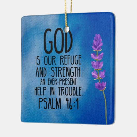 Psalm 46:1 Christelijke Bijbelverzen Art Keramisch Ornament (Links)