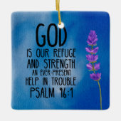 Psalm 46:1 Christelijke Bijbelverzen Art Keramisch Ornament (Voorkant)