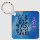 Psalm 46:1 Christelijke Bijbelverzen Art Sleutelhanger (Voorkant)