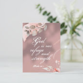 Psalm 46:1 God is onze Bijbel Vluchtel en Sterkte Briefkaart (Staand voorkant)