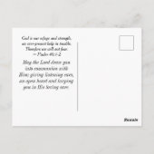 Psalm 46:1 God is onze Bijbel Vluchtel en Sterkte Briefkaart (Achterkant)
