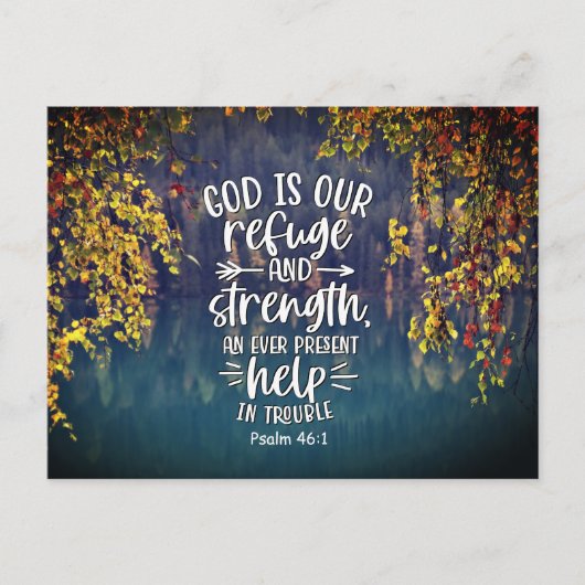 Psalm 46:1 God is onze schuilplaats en kracht Briefkaart (Voorkant)