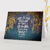 Psalm 46:1 God is onze schuilplaats en kracht Kaart (Gele Bloem)