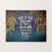Psalm 46:1 God is onze schuilplaats en kracht Legpuzzel (Horizontaal)
