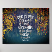Psalm 46:1 God is onze schuilplaats en kracht Poster (Voorkant)