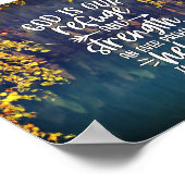 Psalm 46:1 God is onze schuilplaats en kracht Poster (Hoek)