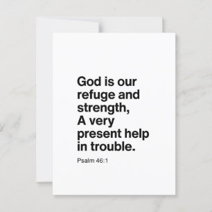 Psalm 46:1 God is onze toevlucht en kracht Briefkaart
