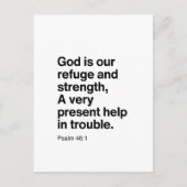 Psalm 46:1 God is onze toevlucht en kracht Briefkaart (Voorkant)