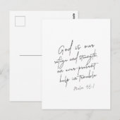 Psalm 46:1 God is onze toevlucht en kracht Briefkaart (Voorkant / Achterkant)