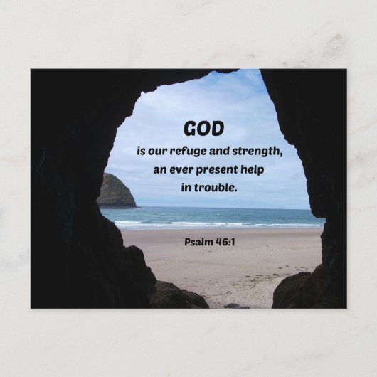 Psalm 46:1 God is onze toevlucht en kracht... Briefkaart (Voorkant)