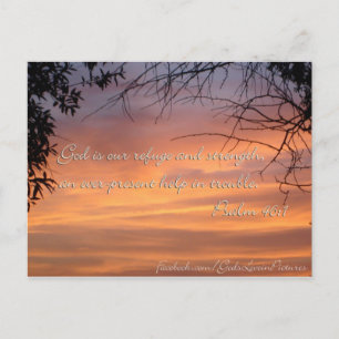 Psalm 46:1 God is onze toevlucht en kracht... Briefkaart