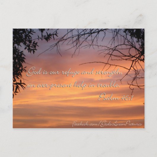Psalm 46:1 God is onze toevlucht en kracht... Briefkaart (Voorkant)