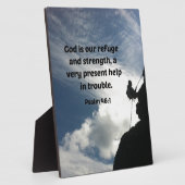 Psalm 46:1 God is onze toevlucht en kracht... Fotoplaat (Zijkant)