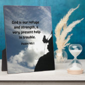 Psalm 46:1 God is onze toevlucht en kracht... Fotoplaat (Zijkant)