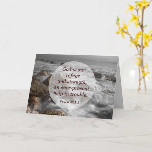 Psalm 46:1 God is onze toevlucht en kracht Kaart (Gele Bloem)